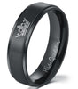 IP Black plated color 316L stainless steel HIS QUEEN and HER KING couple rings for lovers